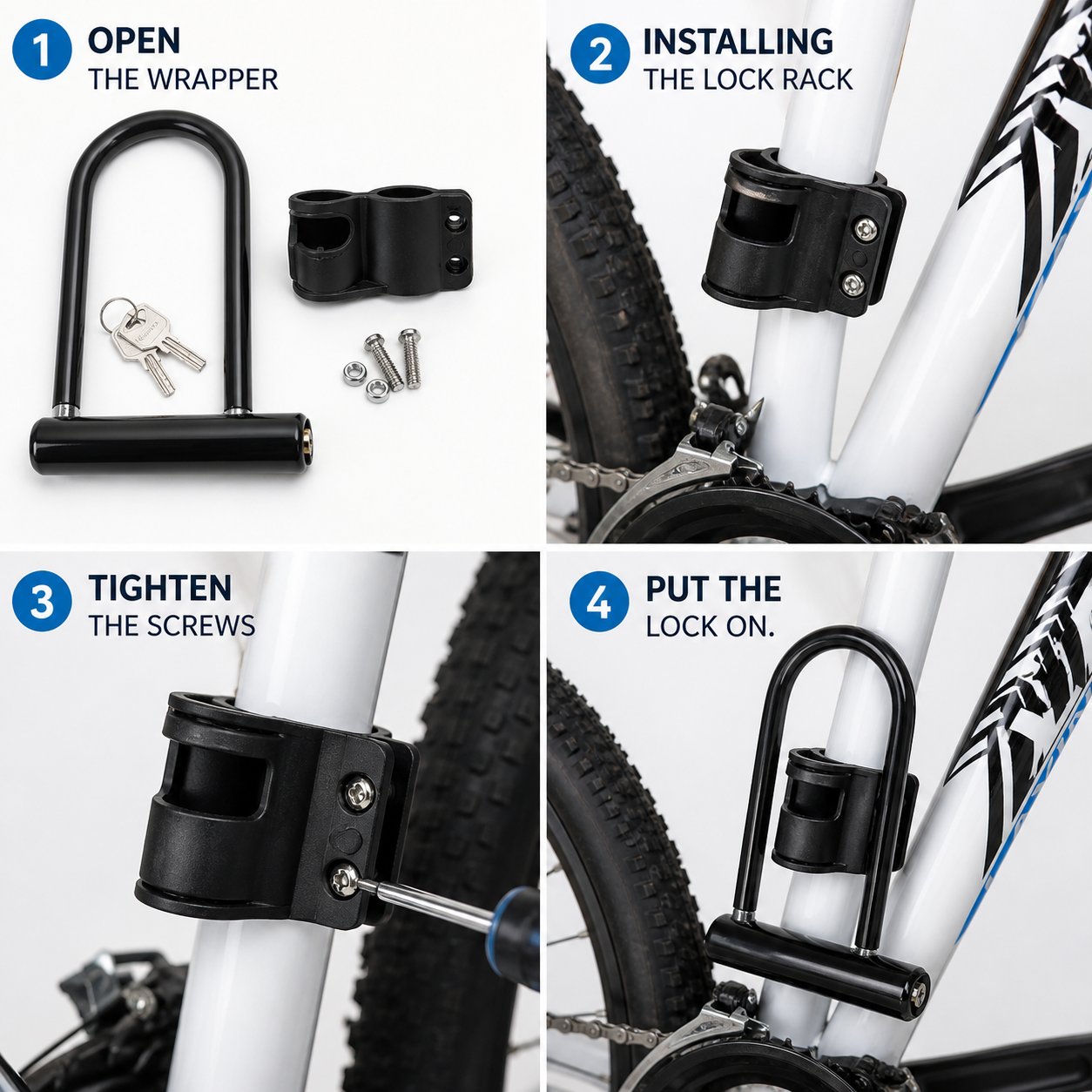 Bicycle Chain Lock – Portable Anti-Theft Security Lock with 2 Keys