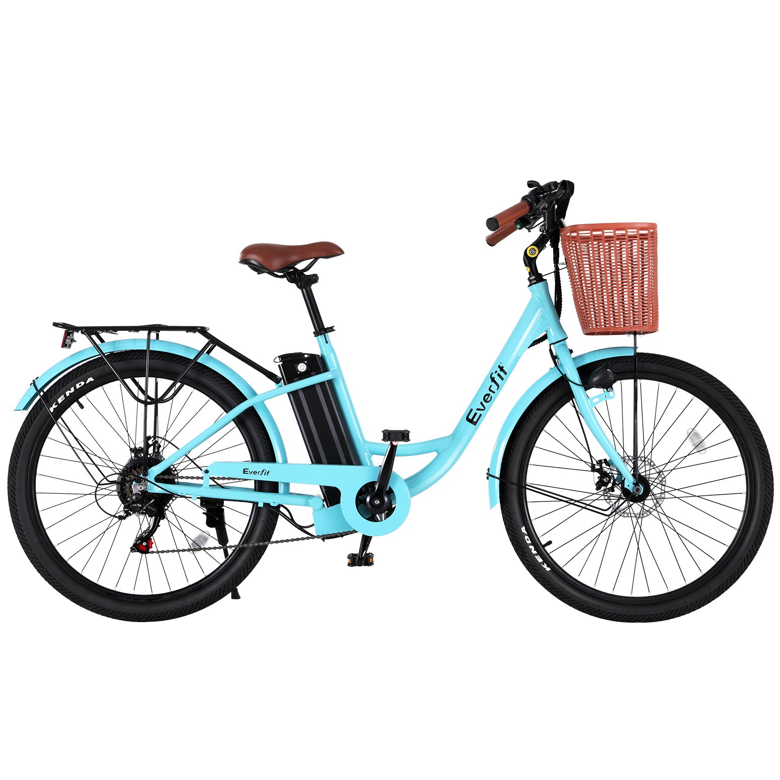 Everfit 26" Electric City Bike 250W E-Bike with Basket & Rear Rack