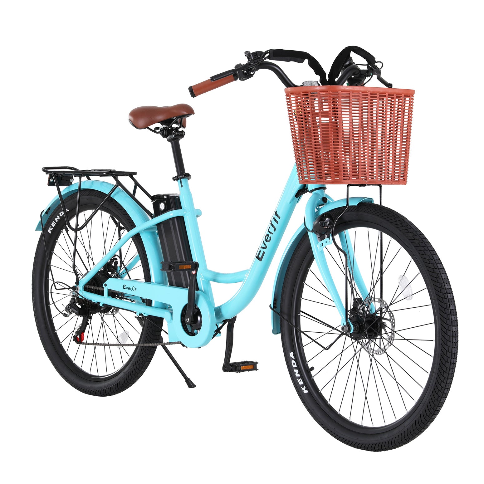 Everfit 26" Electric City Bike 250W E-Bike with Basket & Rear Rack