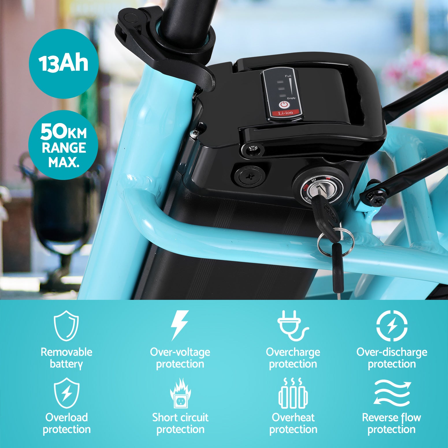 Everfit 26" Electric City Bike 250W E-Bike with Basket & Rear Rack