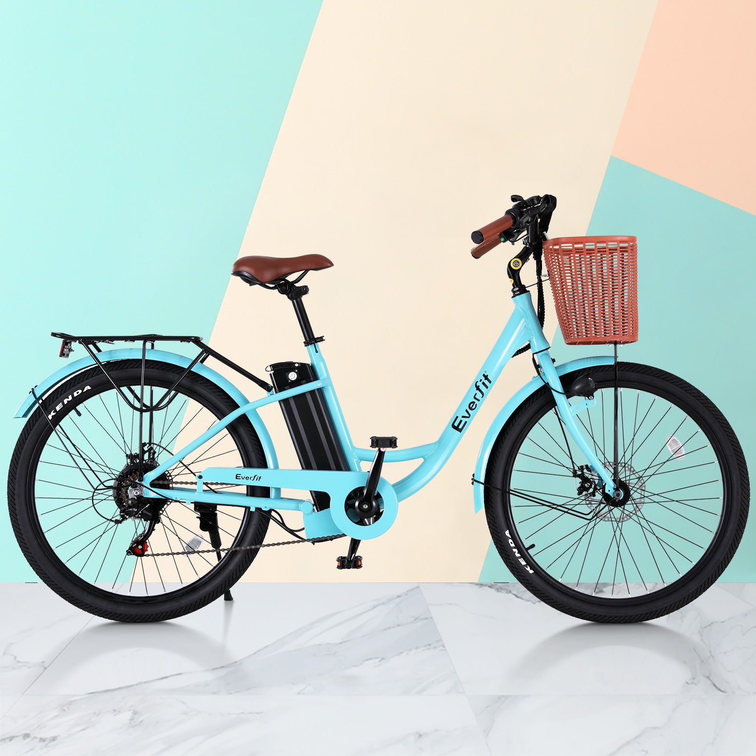 Everfit 26" Electric City Bike 250W E-Bike with Basket & Rear Rack