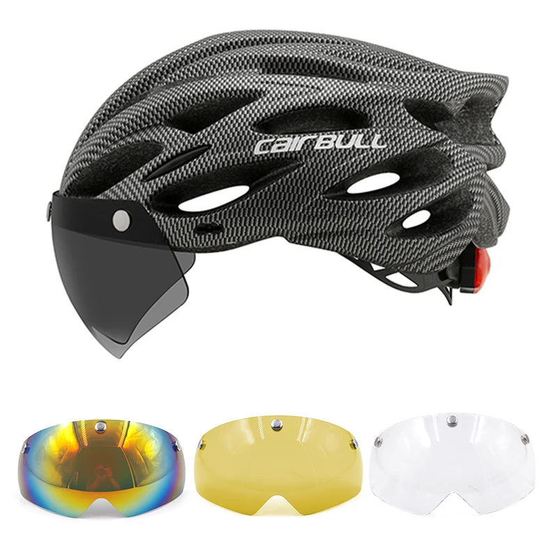 Lightweight Bike Helmet with Visor – Adjustable Cycling Helmet for Road & Mountain Riding