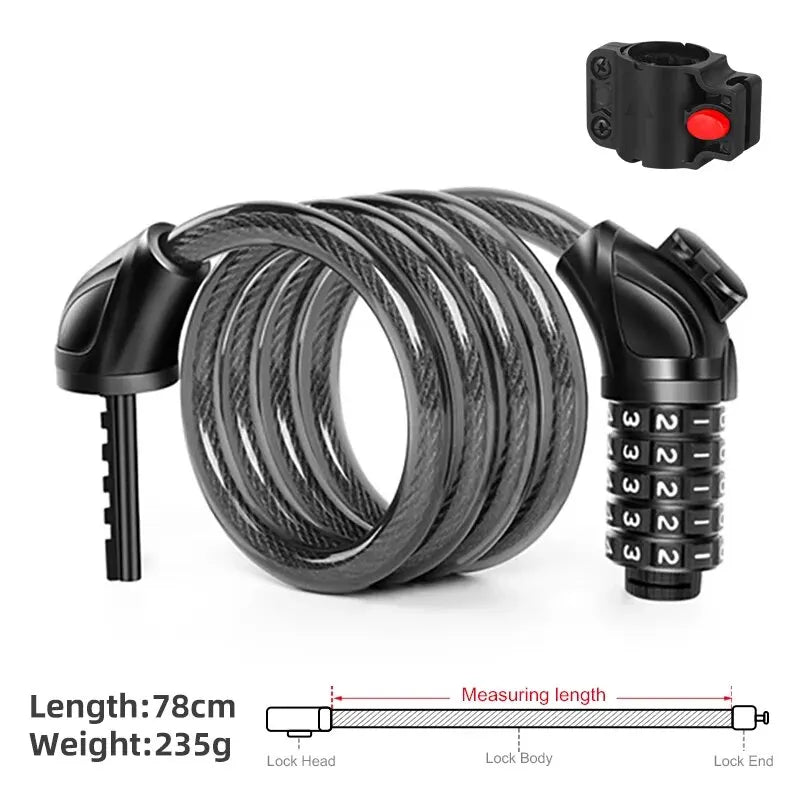 Bike Cable Lock – Anti-Theft Steel Wire Security Lock