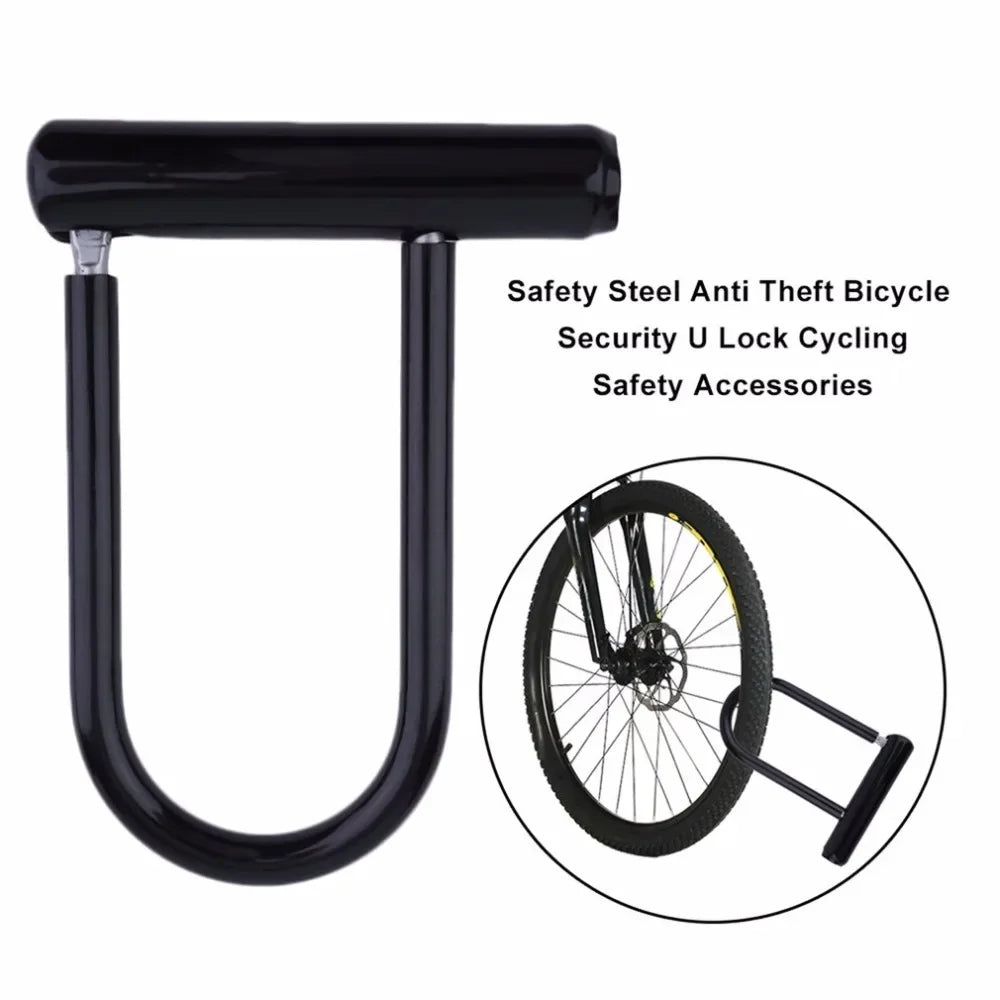 Portable Bicycle U-Lock – Heavy Duty Anti-Theft Security Lock with Keys