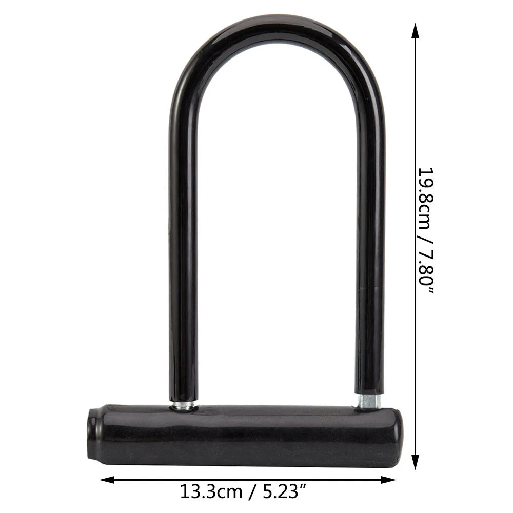 Portable Bicycle U-Lock – Heavy Duty Anti-Theft Security Lock with Keys