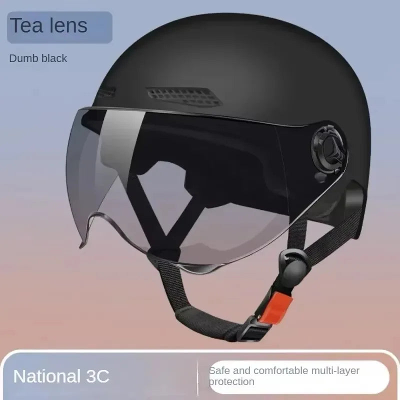 Lightweight Bike Helmet with Goggles – Adjustable Half Helmet for Adults