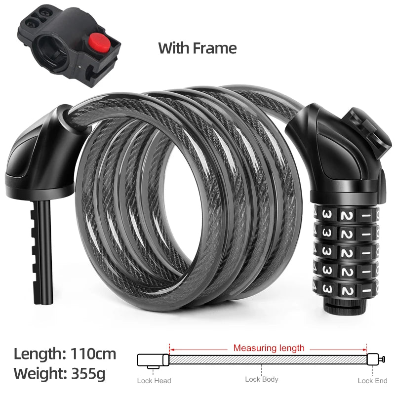 Bike Cable Lock – Anti-Theft Steel Wire Security Lock