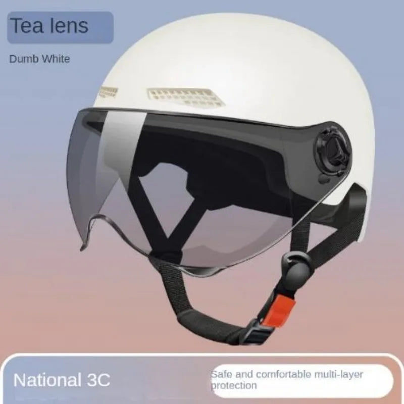 Lightweight Bike Helmet with Goggles – Adjustable Half Helmet for Adults