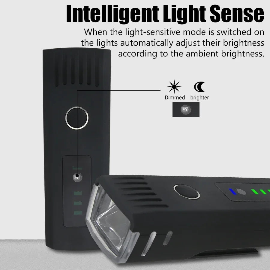 1000LM USB Rechargeable Bike Light – Ultra Bright LED Bicycle Front Headlight with Power Bank Function