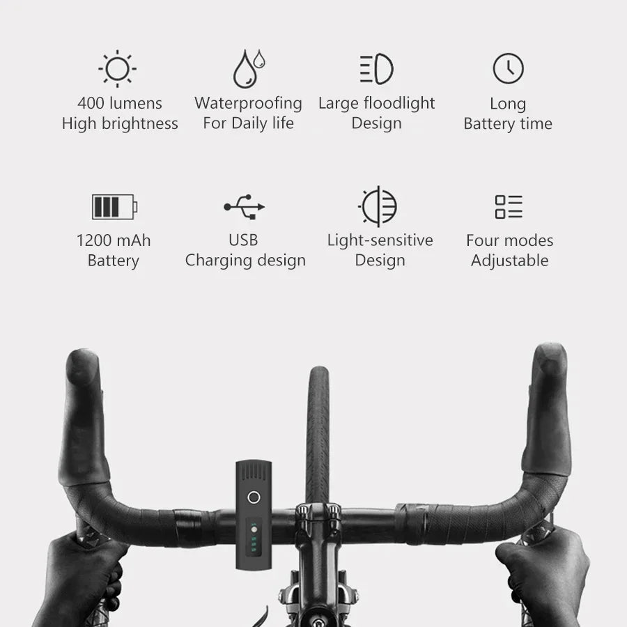 1000LM USB Rechargeable Bike Light – Ultra Bright LED Bicycle Front Headlight with Power Bank Function