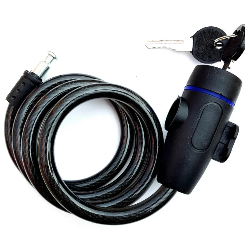 Heavy Duty Bicycle &amp; Motorcycle Cable Lock – 90CM Anti-Theft Security Lock with Keys