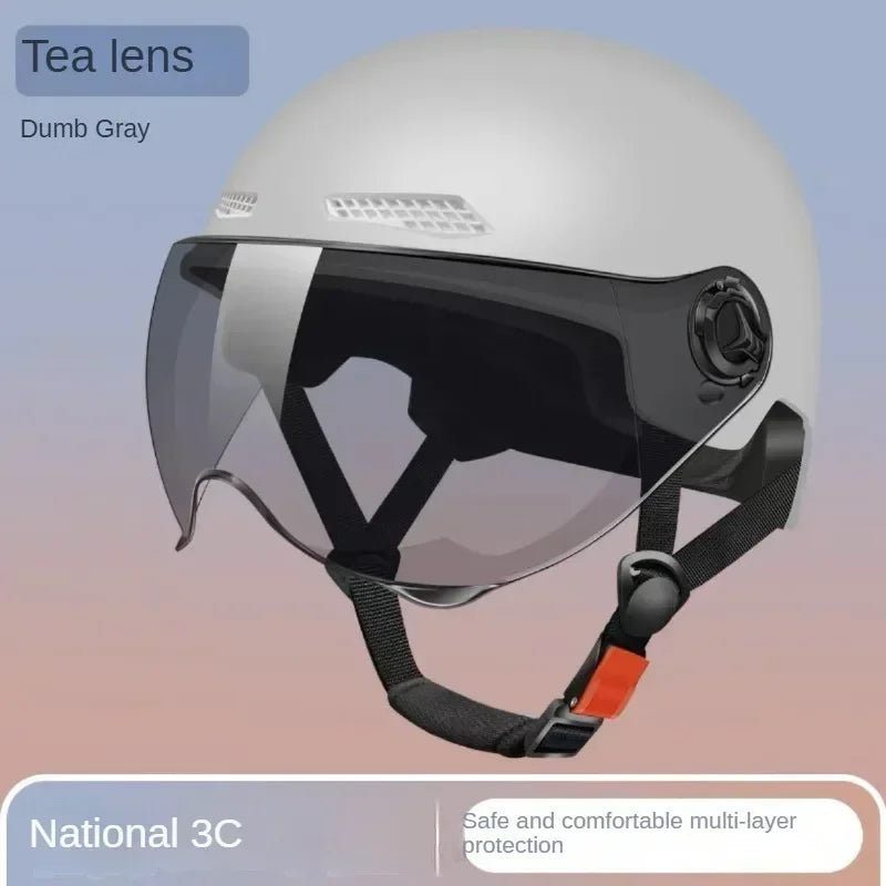 Lightweight Bike Helmet with Goggles – Adjustable Half Helmet for Adults