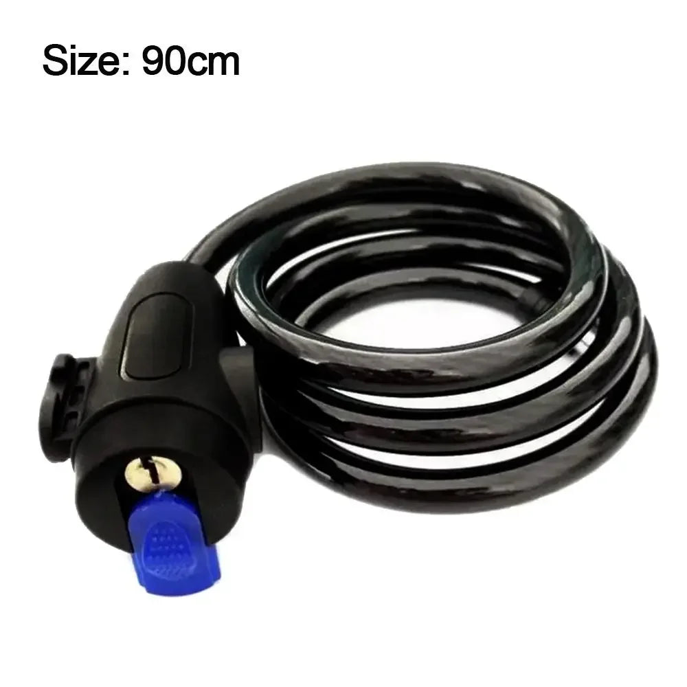 Heavy Duty Bicycle &amp; Motorcycle Cable Lock – 90CM Anti-Theft Security Lock with Keys