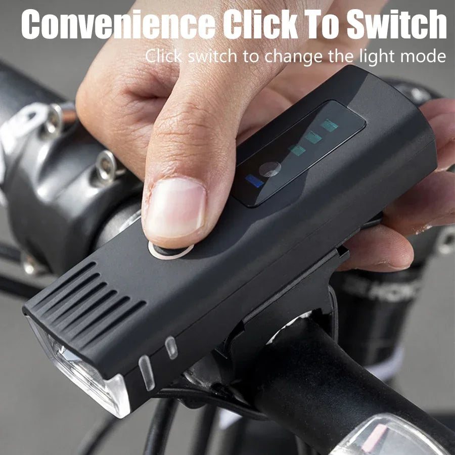 1000LM USB Rechargeable Bike Light – Ultra Bright LED Bicycle Front Headlight with Power Bank Function