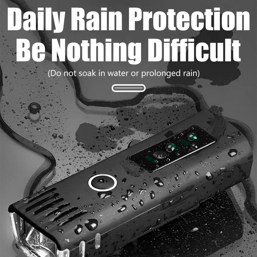 1000LM USB Rechargeable Bike Light – Ultra Bright LED Bicycle Front Headlight with Power Bank Function