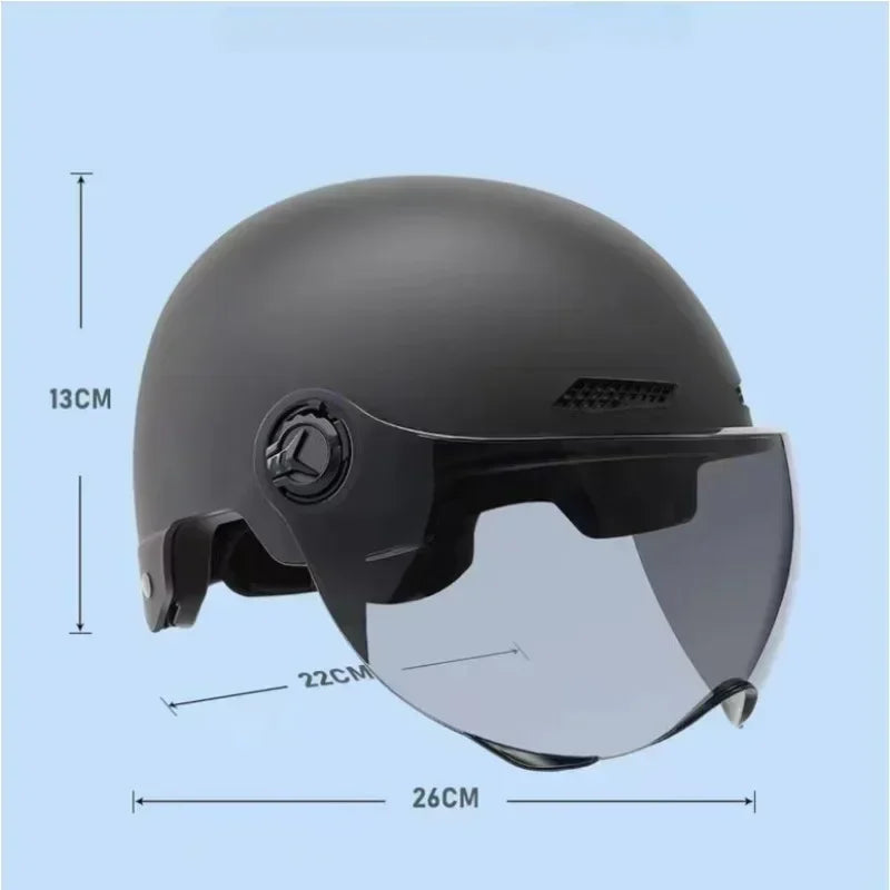 Lightweight Bike Helmet with Goggles – Adjustable Half Helmet for Adults