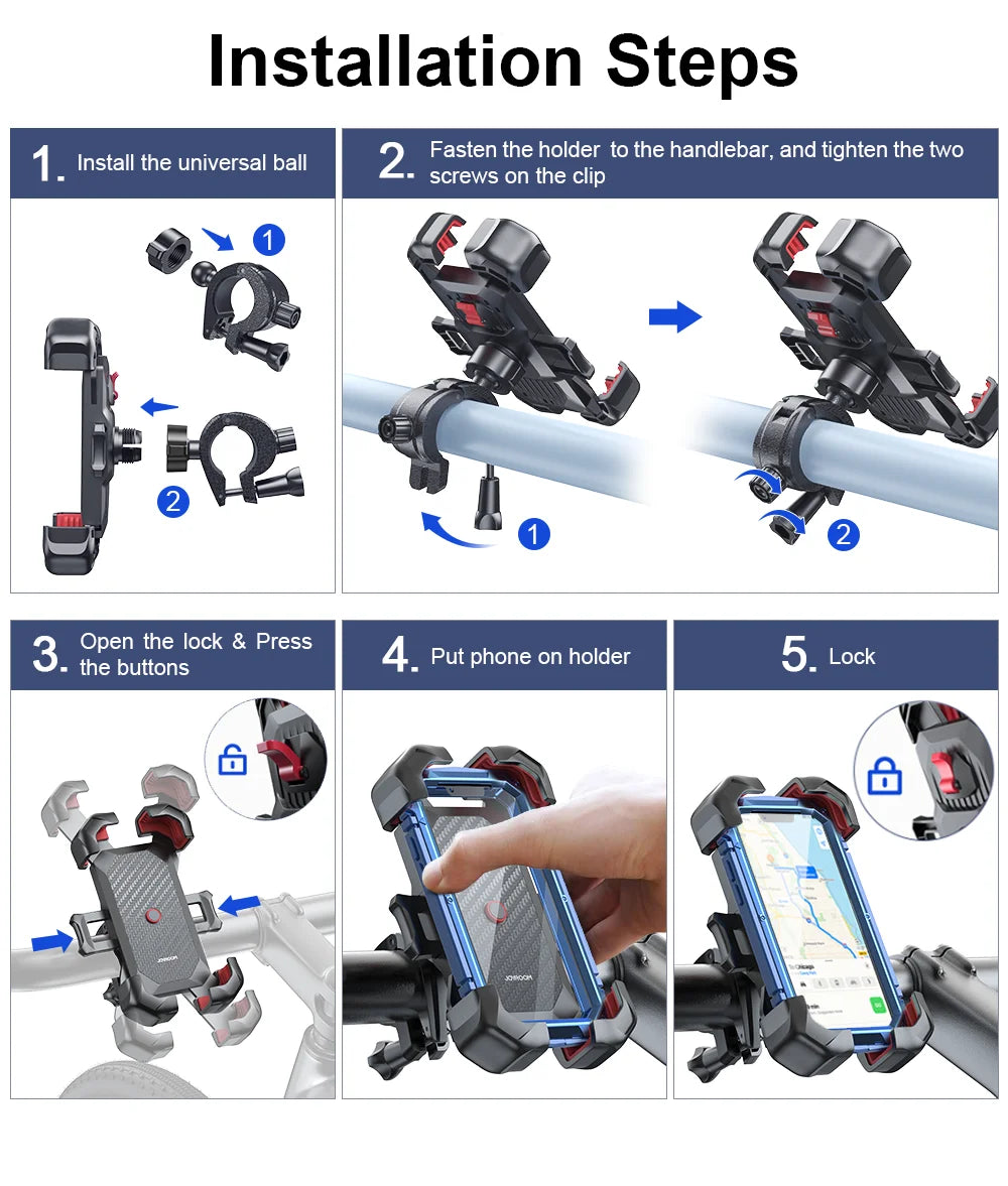 Joyroom Bike Phone Holder – Universal Bicycle Phone Mount