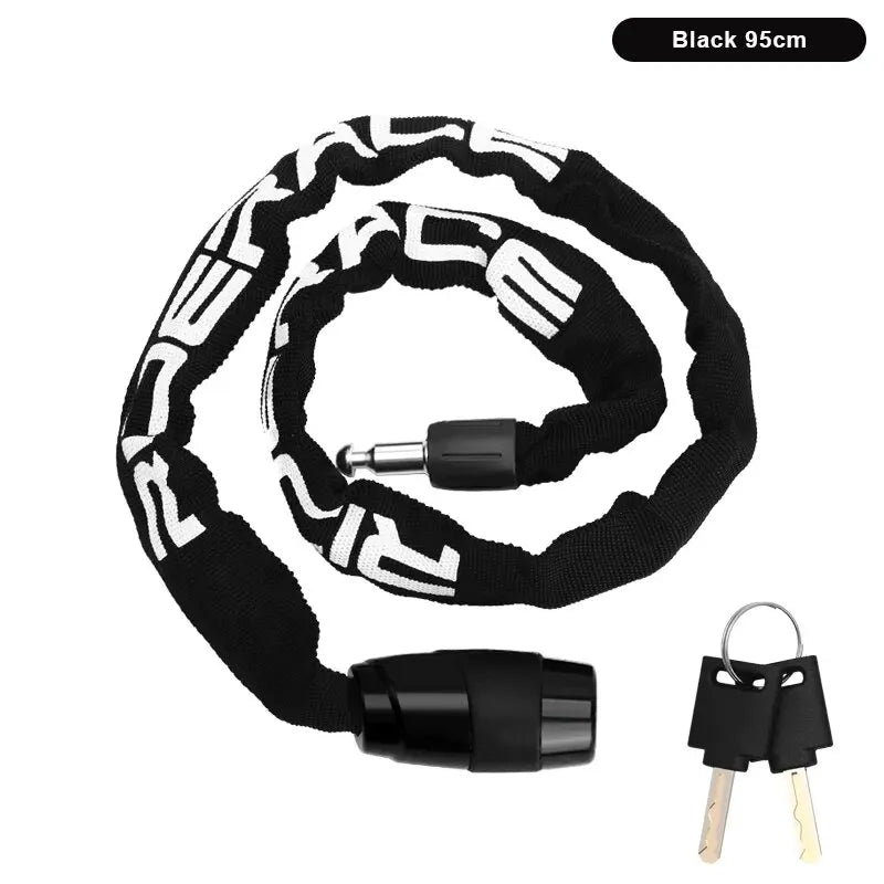 Bicycle Chain Lock – Portable Anti-Theft Security Lock with 2 Keys