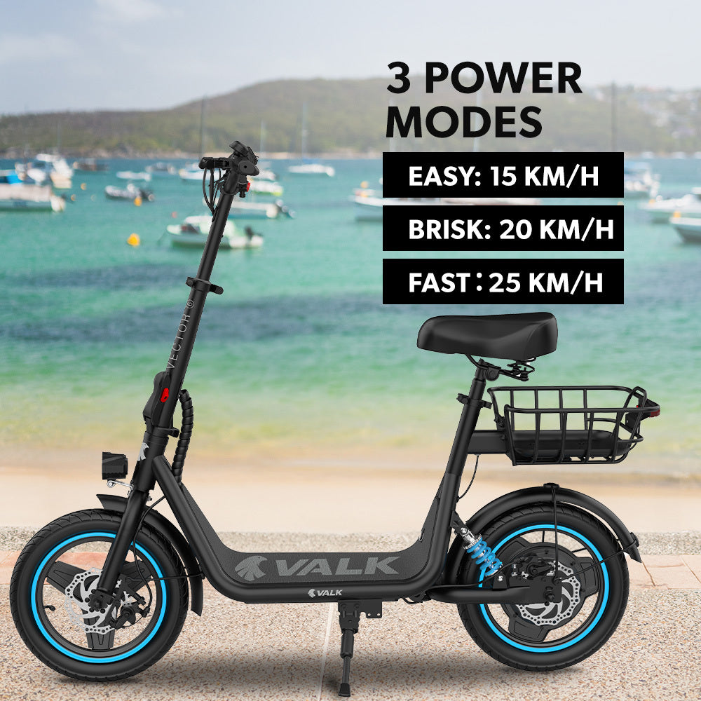 VALK Vector 6 Electric Scooter with Seat 650W Foldable E-Scooter
