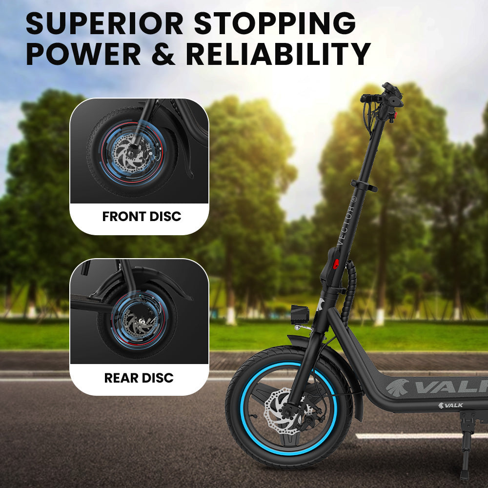 VALK Vector 6 Electric Scooter with Seat 650W Foldable E-Scooter