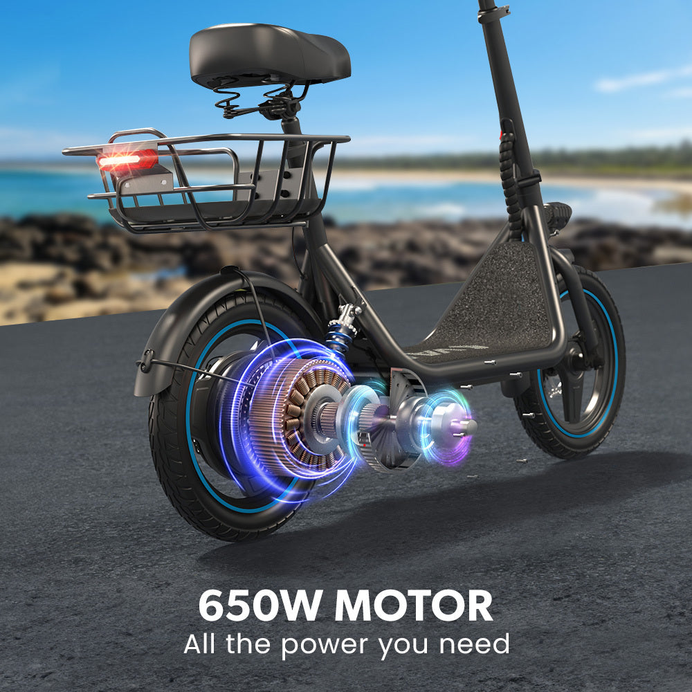 VALK Vector 6 Electric Scooter with Seat 650W Foldable E-Scooter
