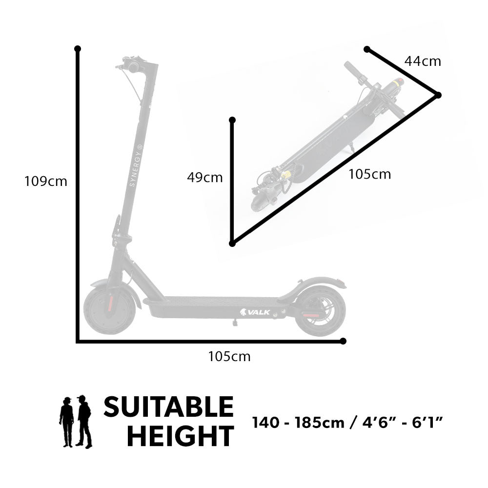 VALK Synergy 5 MkII Electric Scooter 400W – Black