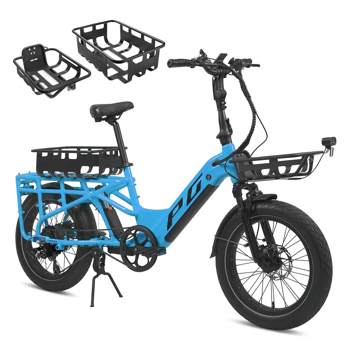 Progear E-Moover Electric Cargo Bike with Hauler Kit – Electric Blue