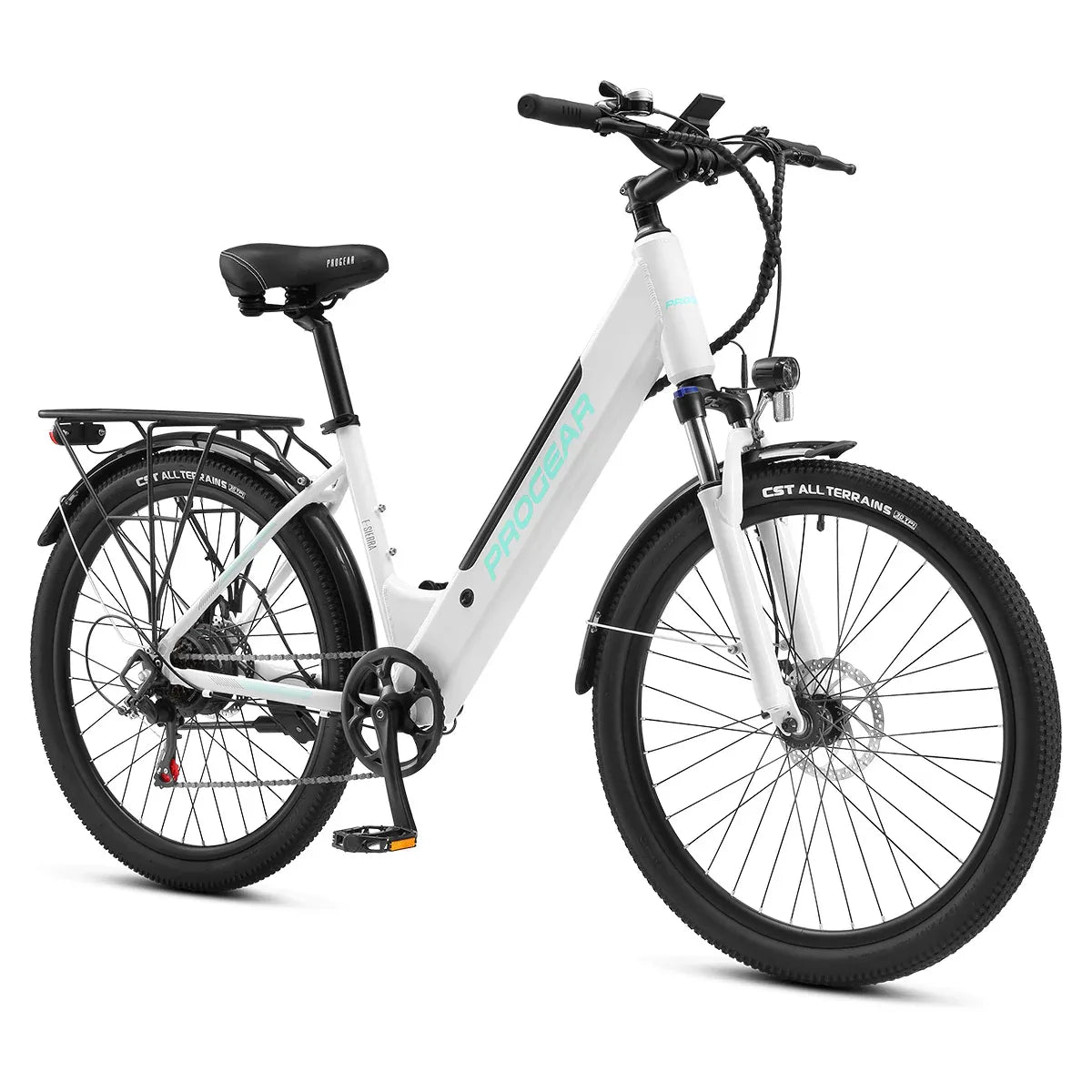 Progear E-Sierra 26" Electric Hybrid Bike 250W – Whisper White