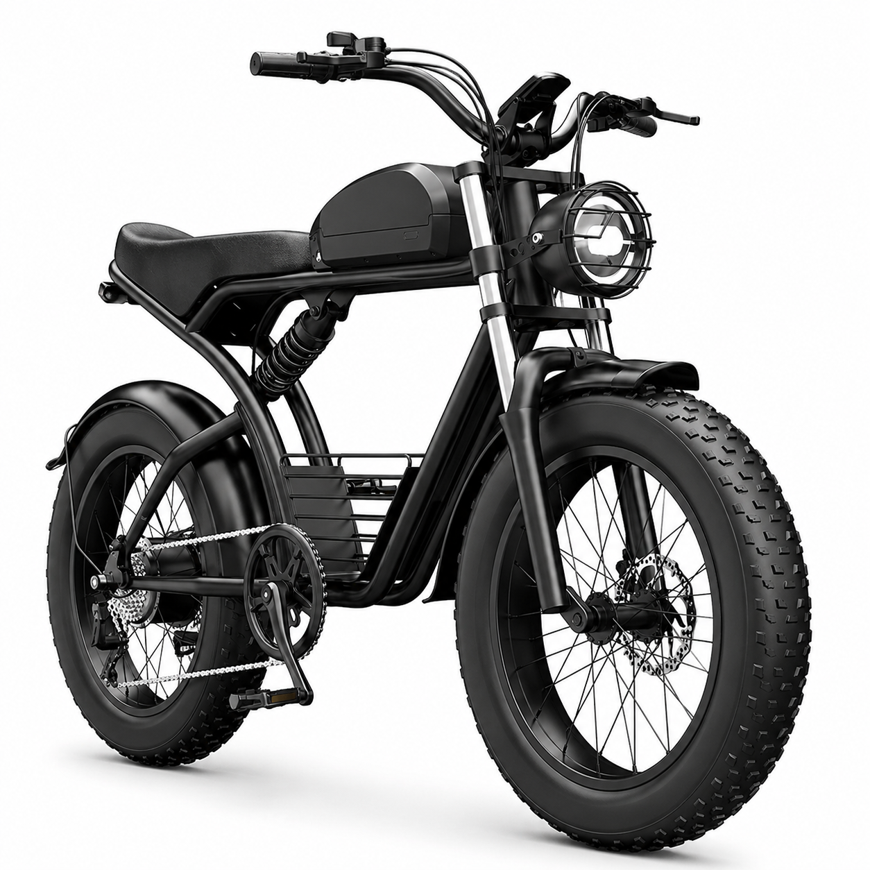 Kickwey K7 Electric Bike – 48V 23Ah Battery, 20” Fat Tire E-Bike, Long Range Electric Mountain Bicycle